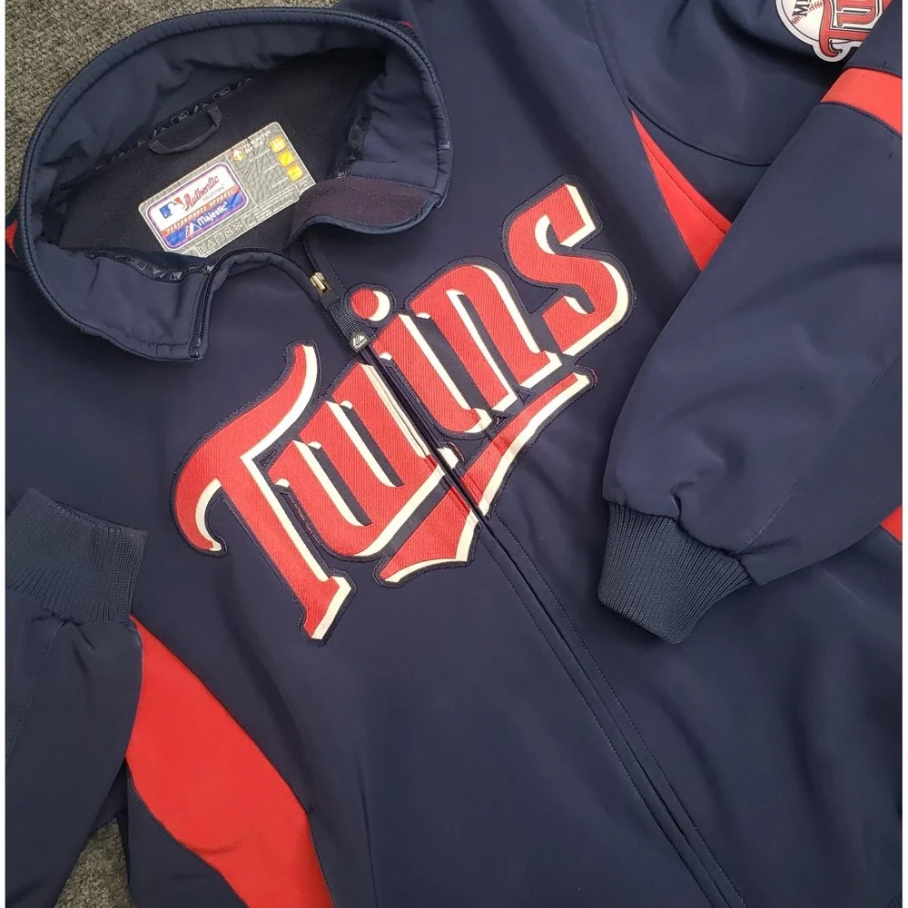 Majestic Minnesota Twins Jacket Mens XL Baseball Therma Base